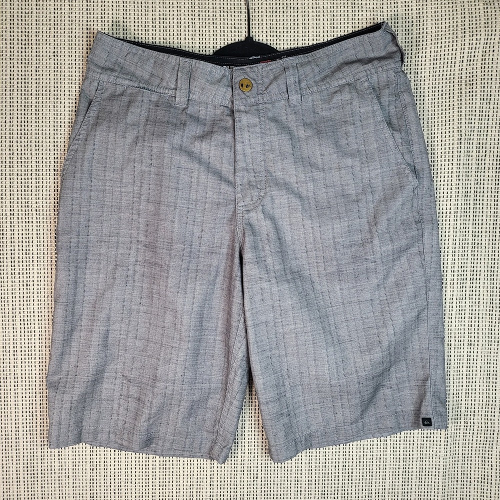 Quiksilver Amphibians Shorts Mens 30 Gray Hybrid Swim Trunks Boardwalk Polyester